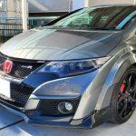 オーディオの不具合原因を検証し、修正作業を実施した、シビックタイプR(FK2)並行輸入車