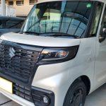 純正全方位モニターを流用し、市販ナビを取り付けした、スズキスペーシアベース(MK33V型)