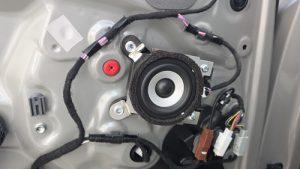 オーディオ音質向上目的のスピーカー交換を実施後の、マツダCX-60(KH型)標準オーディオ車ドアスピーカー